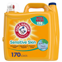 Load image into Gallery viewer, Arm & Hammer Sensitive Skin Plus Fresh Scent, 170 Loads Liquid Laundry Detergent, 229.5oz